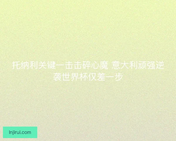 托纳利关键一击击碎心魔 意大利顽强逆袭世界杯仅差一步